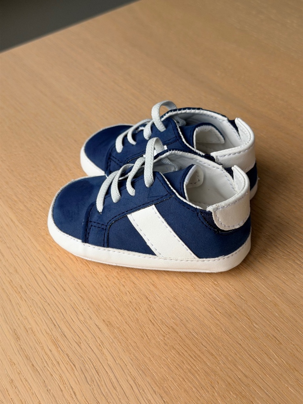 Janie and Jack- navy blue baby sneakers, 6-12 months